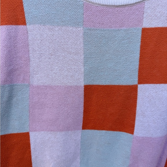 Colorful Checkered Sleeveless Top, Size Medium - Picture 2 of 3